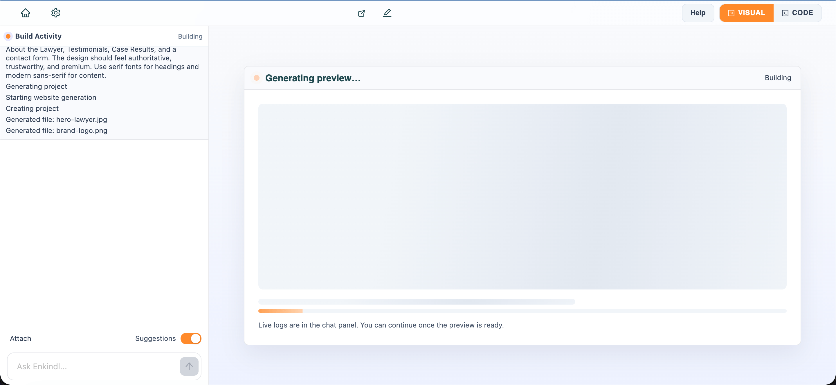AI Project Generation in progress