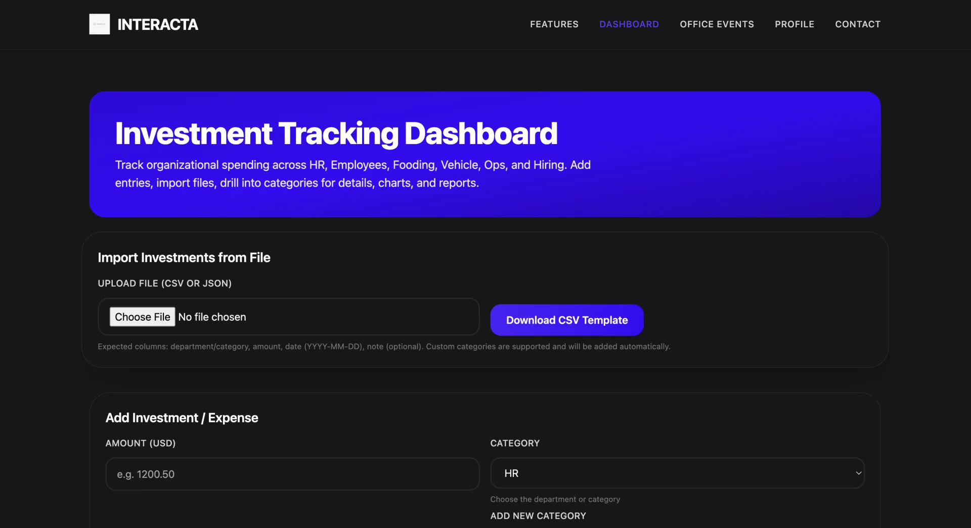 INTERACTA – Organization Management
